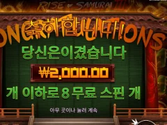 슬롯사이트 들 요즘 비수기인가요? 라이즈오브사무라이 인증!