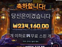 마이닝러쉬 300배 냠냠 ㅎㅎ