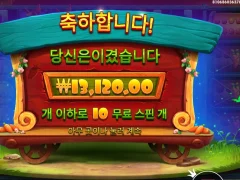 프라그마틱 레빗가든 10스핀 딸랑??
