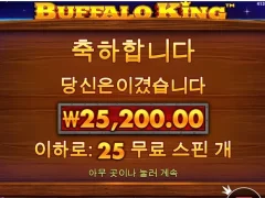 버팔로킹 킹처럼 해줘라 좀 25스핀 후기