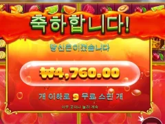 쥬시후르츠 9스핀 바닥진입직전