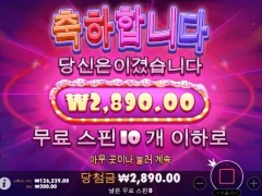 슈가러쉬 10스핀 오랜만에 바닥 내려왔다