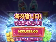 캔디자클러스터 10스핀 술값벌었네