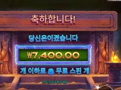 온라인슬롯 나일포춘 8스핀 아쉽네