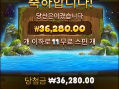 워터폴 11스핀 점심값 굳었네