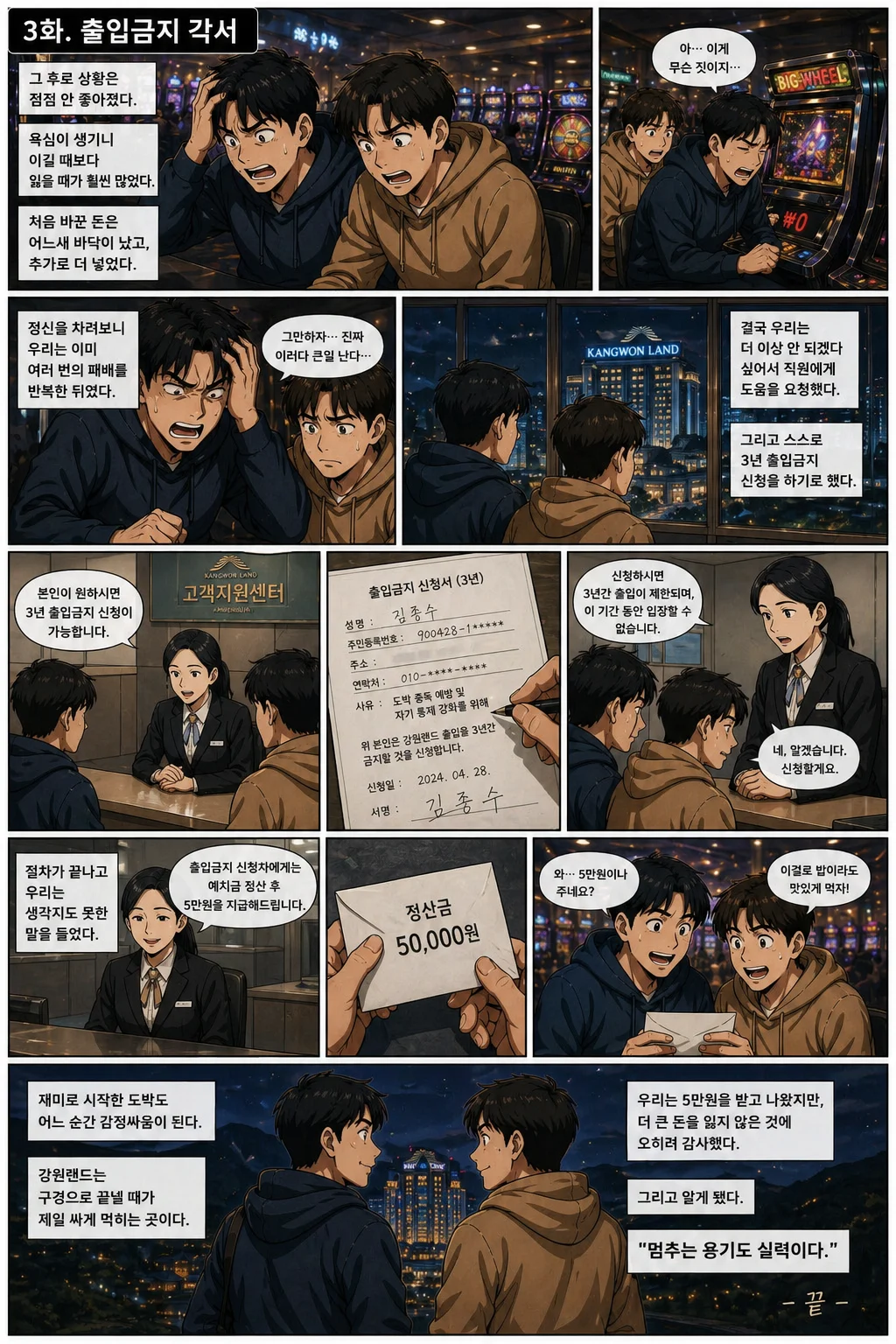 3화 출입금지 각서