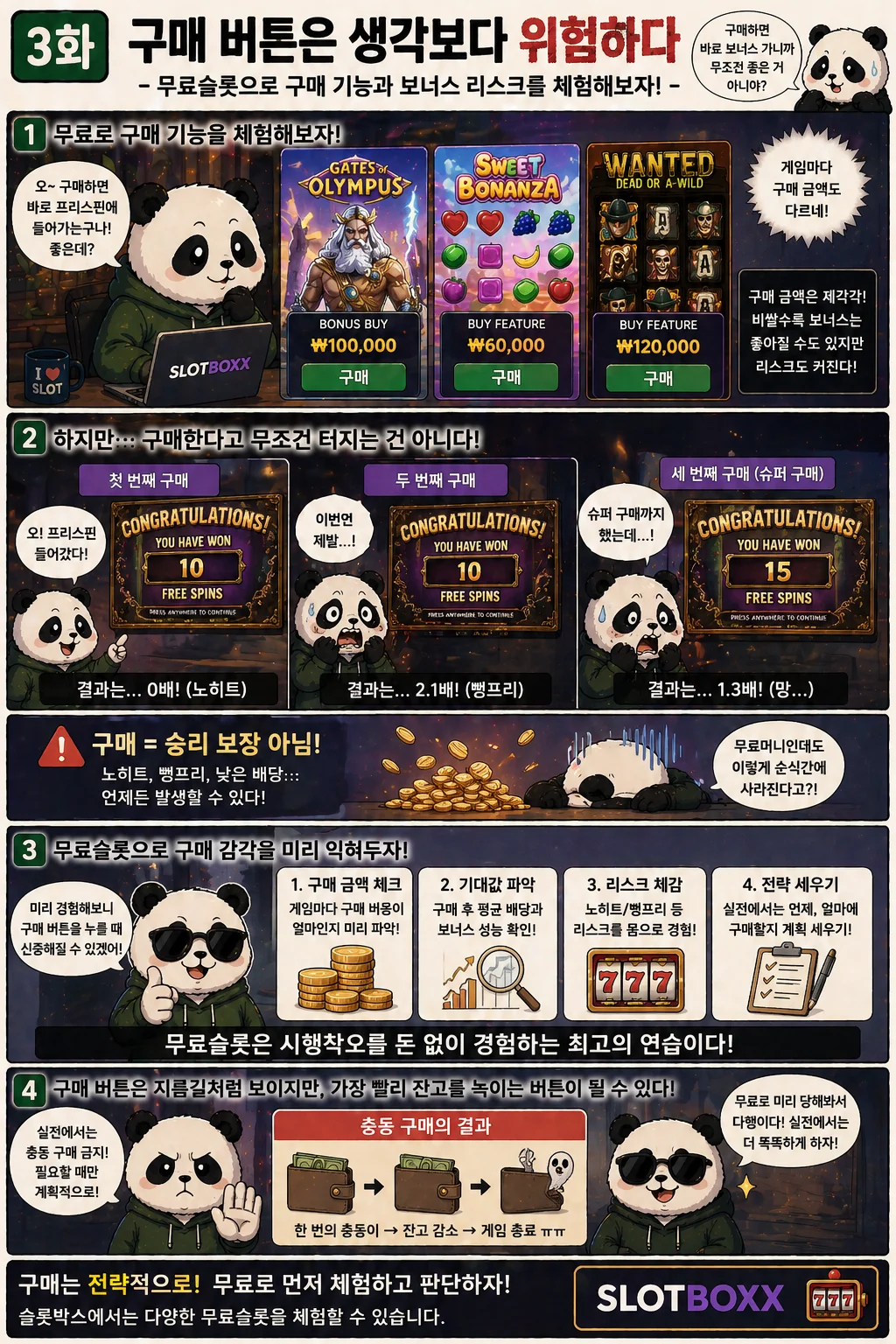3화 무료슬롯으로 구매 기능과 보너스 리스크를 체험해보자!