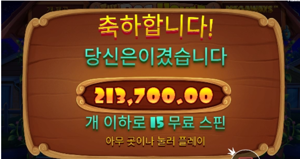 프라그마틱 도그하우스 개 쌉타취 먹음