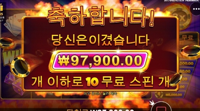오랜만에 빅윈 캐시칩스