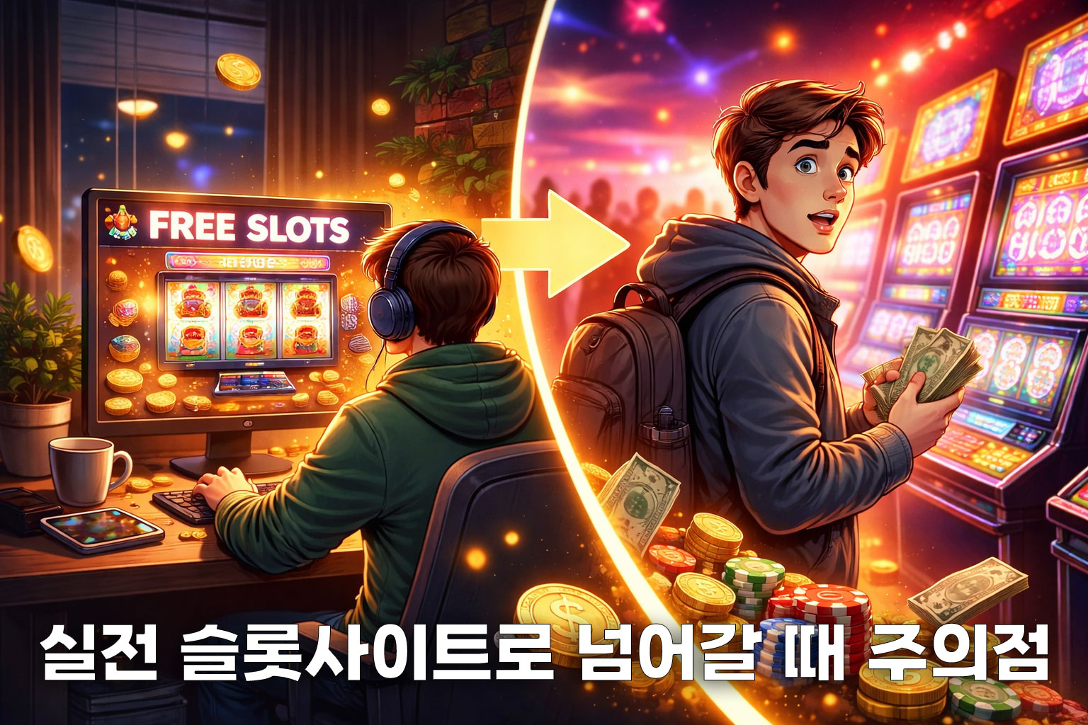 무료슬롯만 하던 유저가 실전 슬롯사이트로 넘어갈 때 주의점