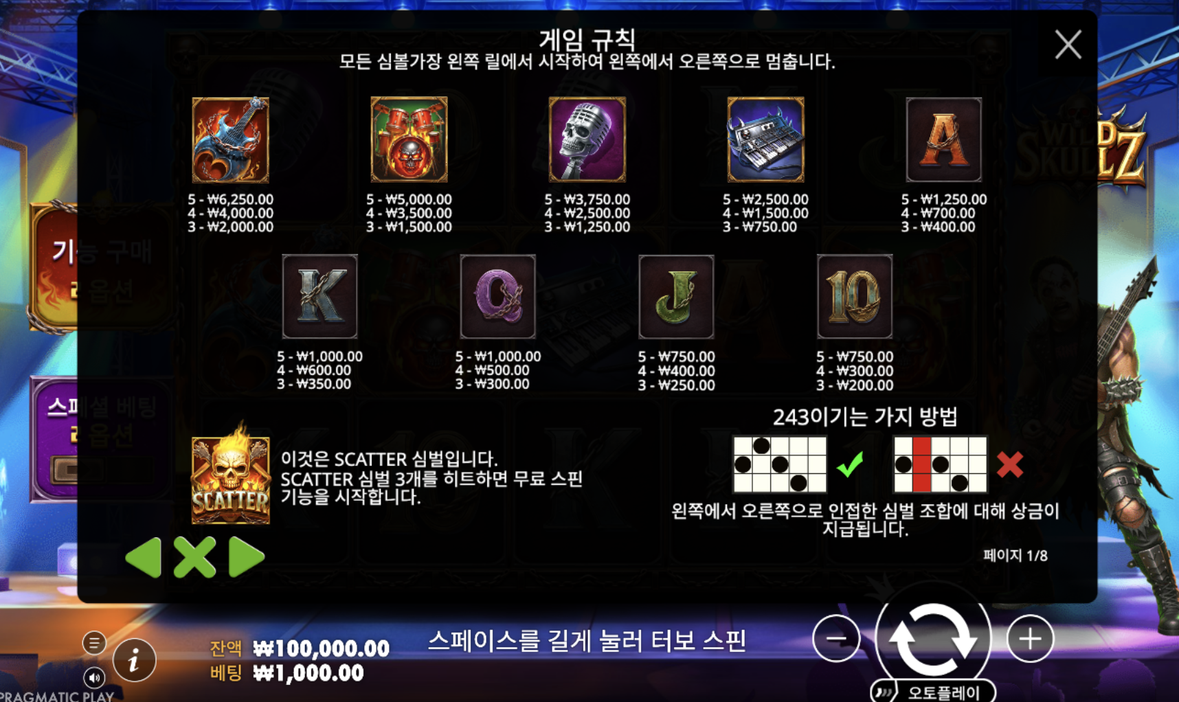 와일드스컬즈 심볼 정보