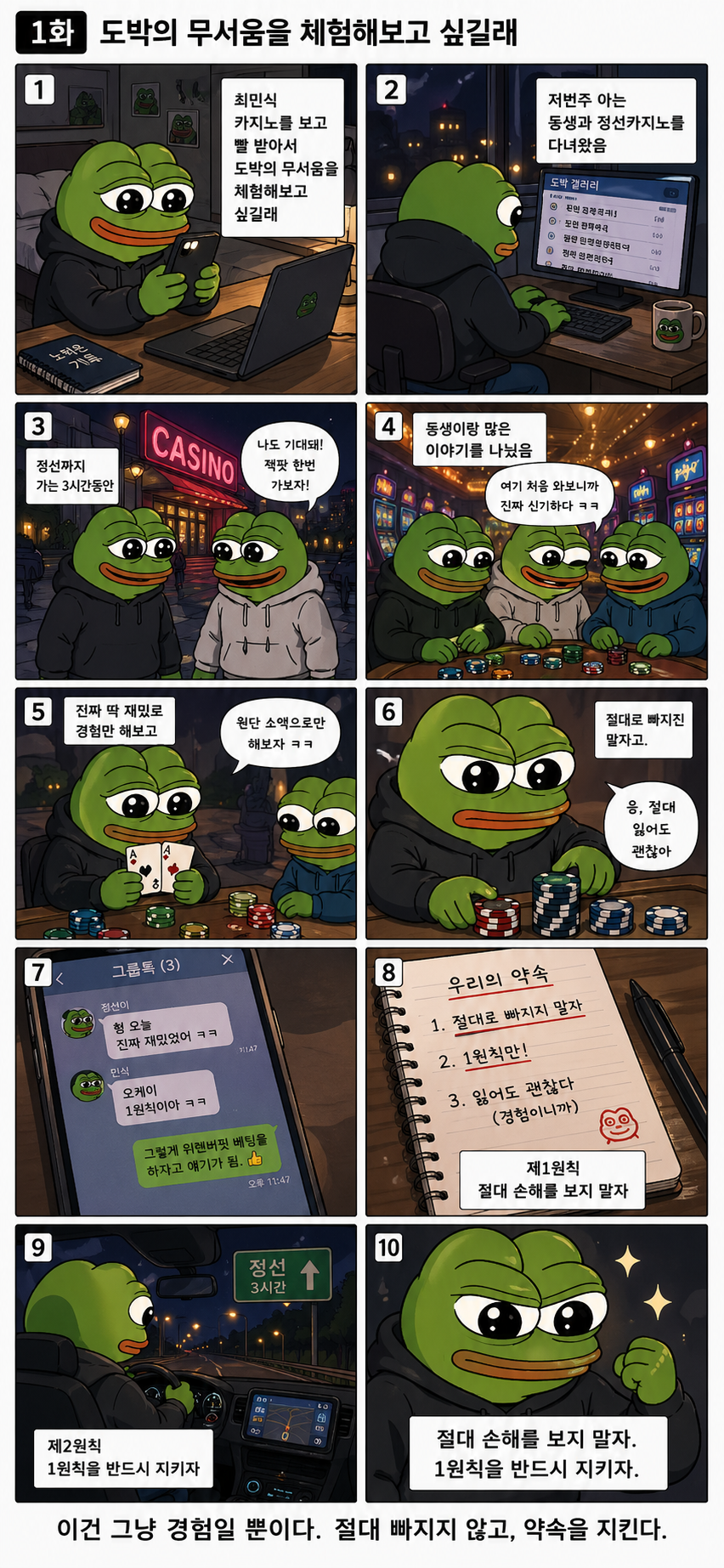 1화 도박의 무서움을 체험해보고 싶길래