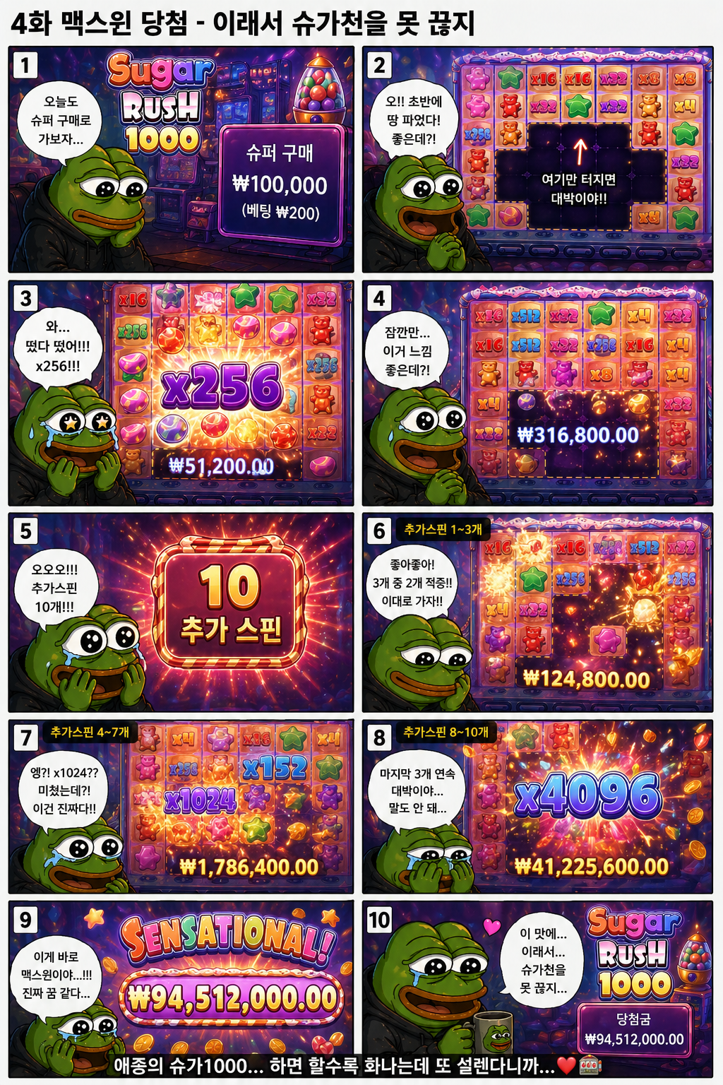 4화 맥스윈 당첨 이래서 슈가천을 못 끊지..